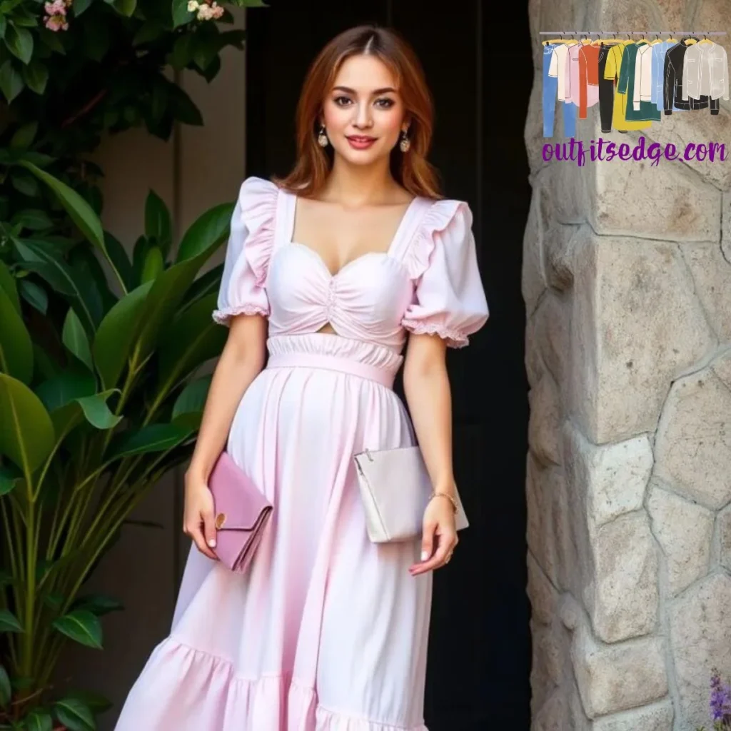 Pastel Pink Milkmaid Dress