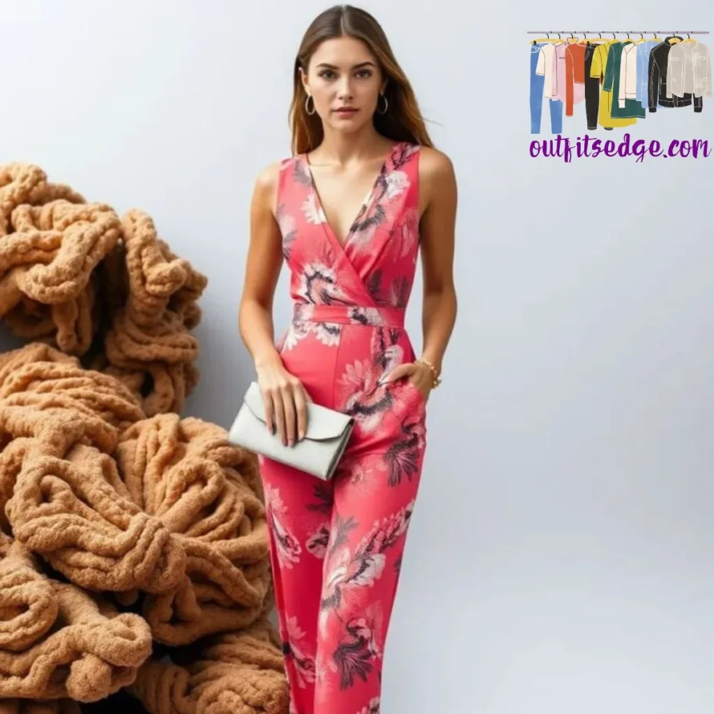Coral Print Jumpsuit