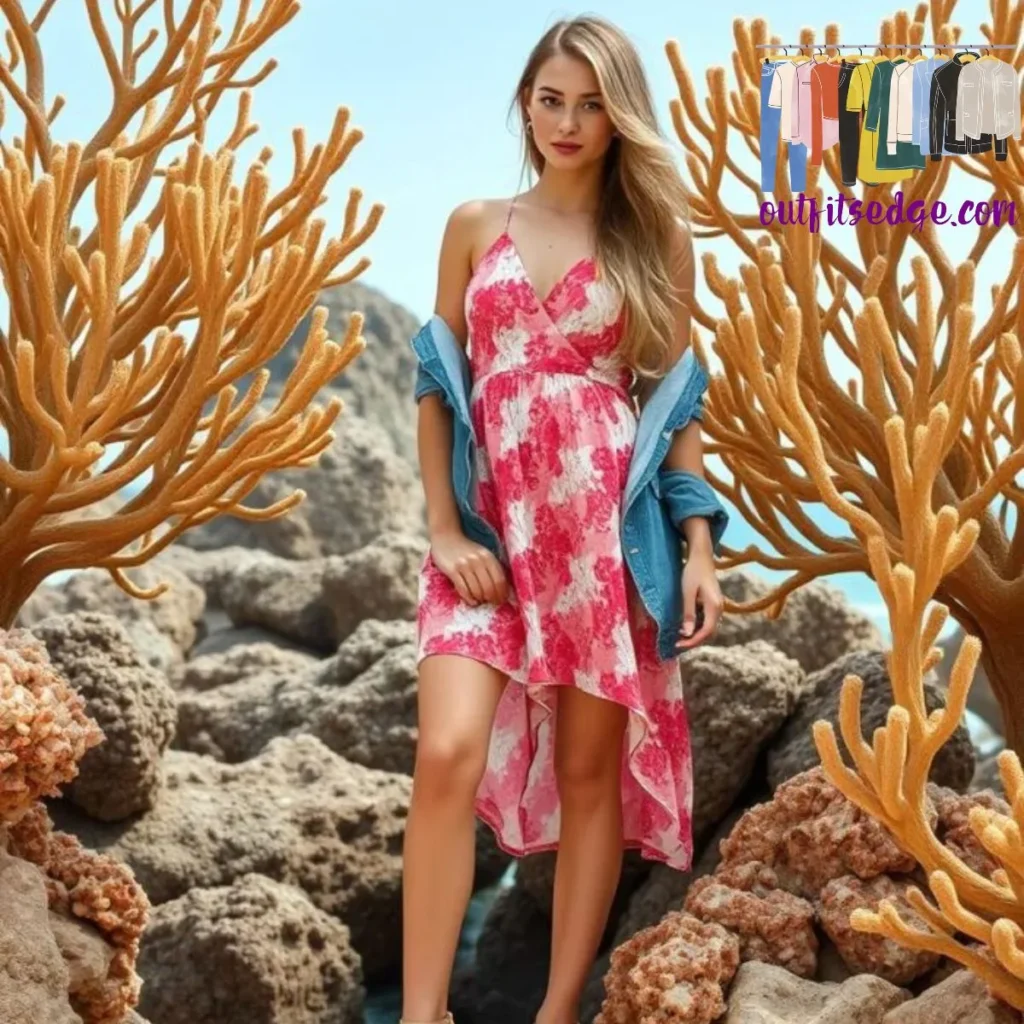 Coral Print Sundress
