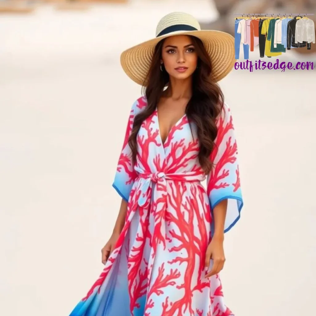 Coral Reef Print Kaftan