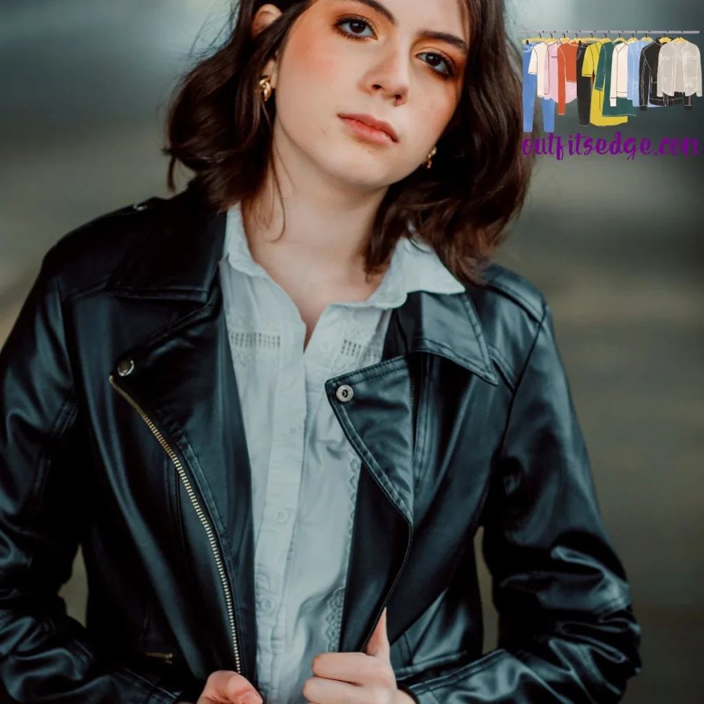 Jumpsuit with a Leather Jacket