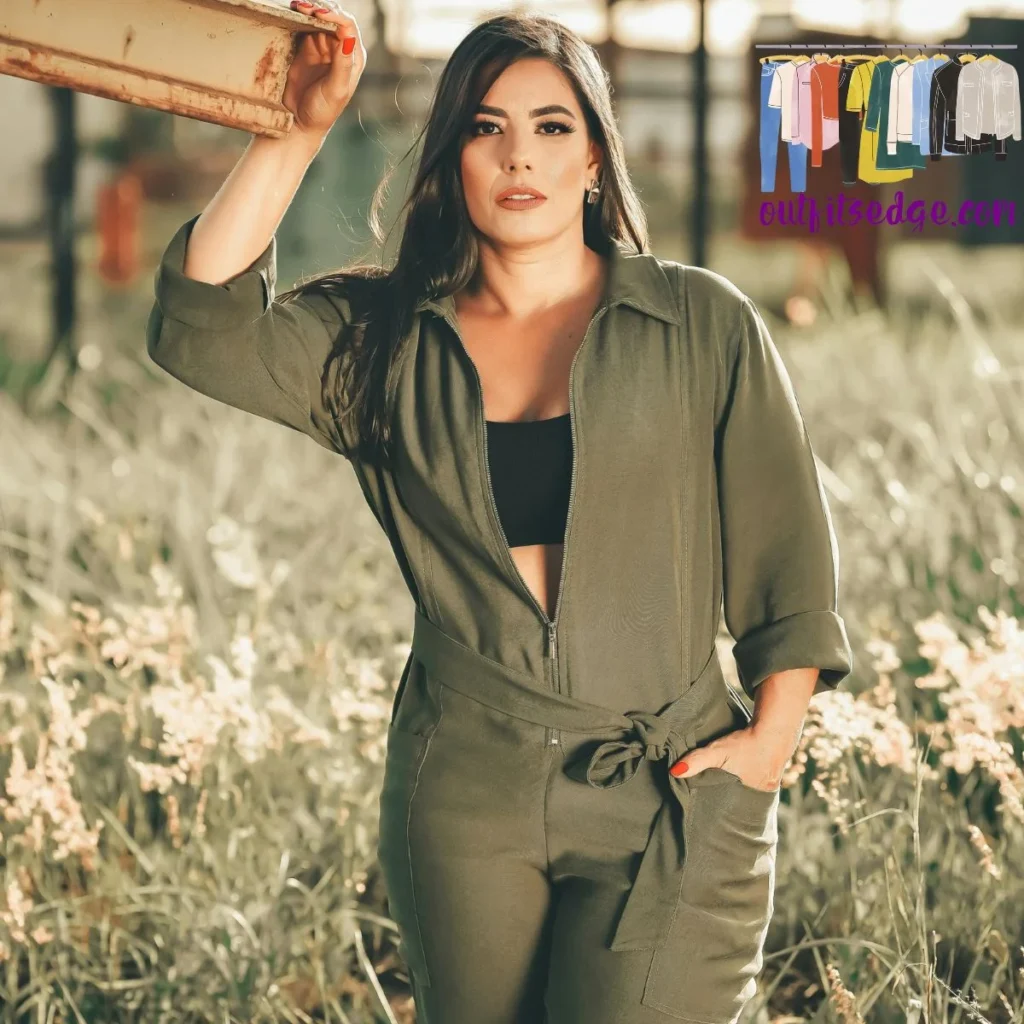 Khaki Jumpsuit for a Night Out